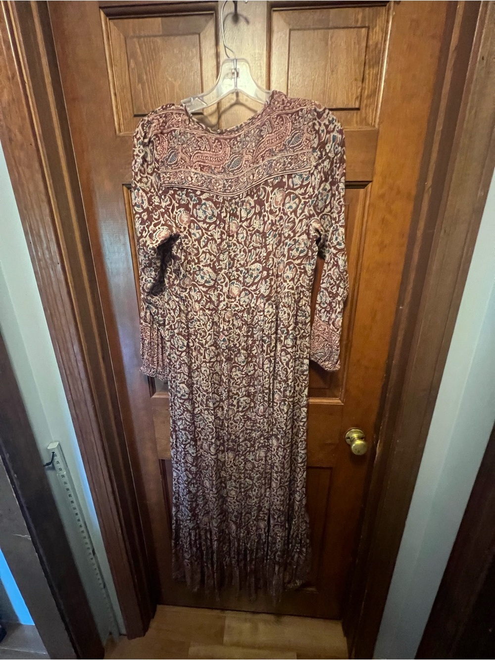Faherty Rust Brown Floral Maxi Dress, in EUC - Picture 4 of 4